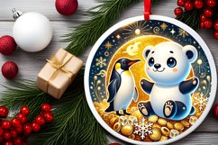 Round Christmas Ornament Sublimation|Clipart Product Image 1