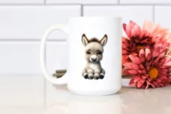 Funny Cute Baby Donkey Harvest | Clipart Product Image 2