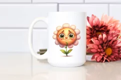 Funny Baby Face Expressive Flower PNG Product Image 2