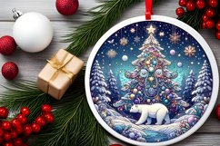 Round Christmas Ornament Sublimation|Clipart Product Image 2