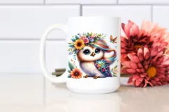 Cute Vibrant Baby Owl PNG Product Image 2