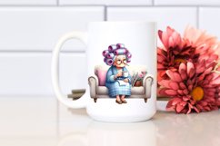 Old Lady Mug Sofa | Sublimation | Clipart Product Image 2