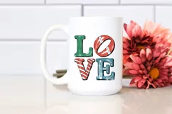 Love Christmas Retro Colorful Png Product Image 2