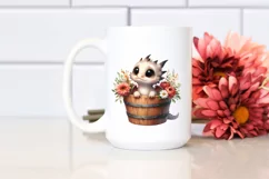 Cute Baby Dragon with Big Eyes PNG Product Image 2