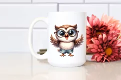 Excited Goofy Owl Sunglasses Clipart Product Image 2
