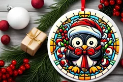 Round Christmas Ornament Sublimation|Clipart Product Image 1