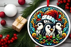 Round Christmas Ornament Sublimation|Clipart Product Image 1