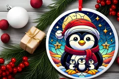 Round Christmas Ornament Sublimation|Clipart Product Image 1