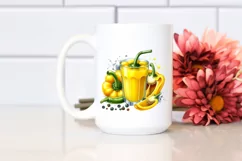 Vintage Horse Wagon Yellow Pepper | Sublimation Clipart Product Image 2