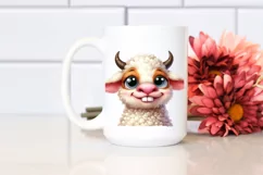 Funny Baby Bull Lamb Clipart Product Image 2