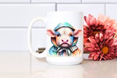 Baby Cow in Raincoat, Magical PNG Product Image 2