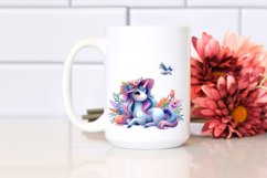 Baby Unicorn at Provencal Town, Magical PNG Product Image 2