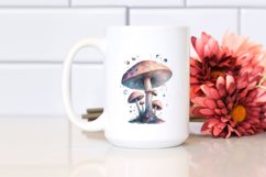 Detailed Mushroom and Celestial Watercolor Splash PNG Product Image 2
