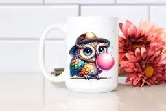 Friend Owl Chewing Gum Fun| Clipart Product Image 2