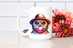 Friend Owl Chewing Gum Fun| Clipart Product Image 2