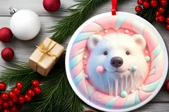 Round Christmas Ornament Sublimation|Clipart Product Image 2