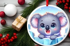 Round Christmas Ornament Sublimation|Clipart Product Image 2