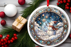 Round Christmass Ornament PNG Product Image 2