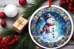 Round Christmass Ornament PNG Product Image 2