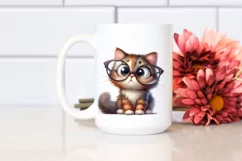 Sitting Cat with Confused Eyes | Sublimation | Clipart Product Image 2