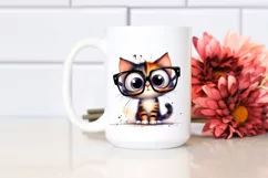 Sitting Cat with Confused Eyes | Sublimation | Clipart Product Image 2