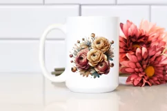 Wooden Stained Ranunculus Watercolor Splash | Sublimation | Product Image 2
