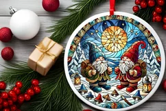Round Christmas Ornament Sublimation|Clipart Product Image 1