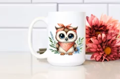 Happy Baby Owl Bandana Clipart Product Image 2