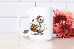 Quirky Baby Swan Carrying Autumn Vegetables Product Image 2