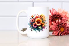 Vibrant Sunflower Watercolor Abstract Clipart Product Image 2