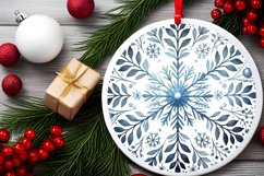 Round Christmas Ornament Sublimation|Clipart Product Image 2