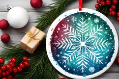 Round Christmass Ornament PNG Product Image 2
