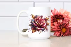 Abstract Shiny Rose Watercolor | Sublimation | Clipart Product Image 2