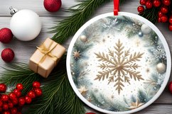 Round Christmas Ornament Sublimation|Clipart Product Image 2