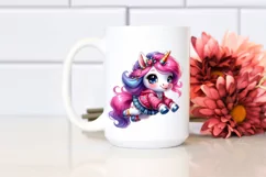 Vibrant Unicorn Jumping, Playful PNG Product Image 2