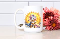 Cute Baby Unicorn as Hero | Sublimation Clipart Product Image 2