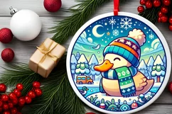 Round Christmas Ornament Sublimation|Clipart Product Image 2