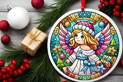 Round Christmas Ornament Sublimation|Clipart Product Image 1