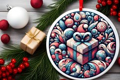 Round Christmas Ornament Sublimation|Clipart Product Image 2