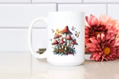 Magical Mushroom Watercolor Splash PNG Product Image 2