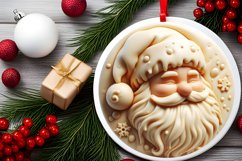 3D Marzipan Santa Round PNG Product Image 2