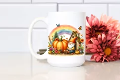 Gnome House with Pumpkin | Sublimation | PNG Clipart Product Image 2