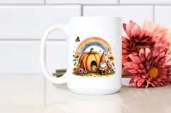 Gnome House with Pumpkin | Sublimation | PNG Clipart Product Image 2