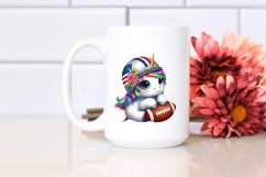 Baby Unicorn Equipped for Football Clipart Product Image 2