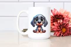 Colorful Baby Great Dane Cartoon | Sublimation | Clipart Product Image 2