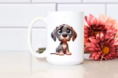 Baby Great Dane Cartoon Funny Looking Sublimation Clipart Product Image 2