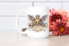 Detailed Watercolor Boho Fairy | Sublimation | PNG Clipart Product Image 2
