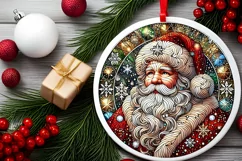 Round Christmas Ornament Sublimation|Clipart Product Image 1