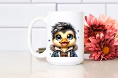 Cool Baby Duck in Winter, Cute PNG Product Image 2