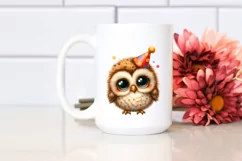 Shy Party Baby Owl Clipart Product Image 2